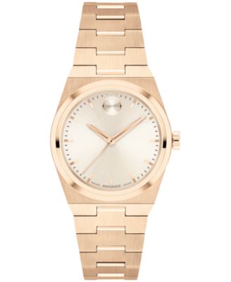 Женские часы Movado Bold Quest из швейцарского кварца с ионным покрытием из светло-розового золота, 28 мм