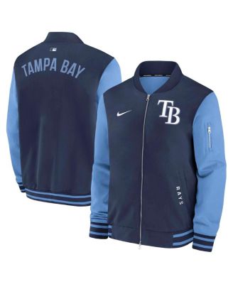 Мужская темно-синяя куртка-бомбер Nike Tampa Bay Rays Authentic Collection Dugout на полной молнии от Nike