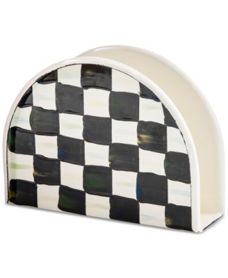 Эмалированная стальная подставка для салфеток Mackenzie-Childs в изысканную клетку