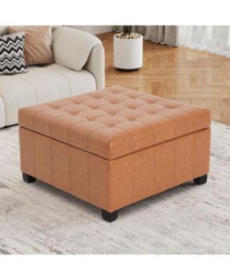 Пуфик для хранения вещей Streamdale Furniture с ворсом из вафельной стежки - 31" x 31"