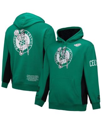 Флисовый пуловер с капюшоном Mitchell & Ness мужской Kelly Green Boston Celtics Hardwood Classics Team Origins