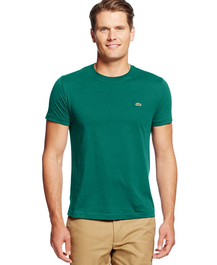 Lacoste Men S Crew Neck Pima Cotton T Shirt Reviews T Shirts Men Macy S