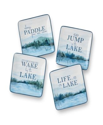 Сертифицированные Международные Поминки На Озере Канапе, 4 шт. Тарелки, Обслуживание На 4 персоны