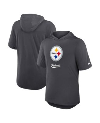 Мужская футболка с капюшоном Anthracite Pittsburgh Steelers Tri-Blend Performance Hoodie от Nike