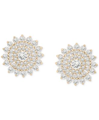Серьги Wrapped In Love Diamond Flower, 1 кт, 14k, золотые