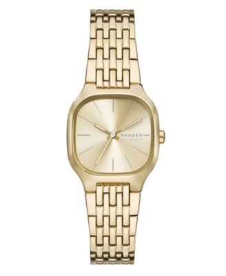 Женские кварцевые часы Skagen Mellem Lille с тремя стрелками из нержавеющей стали, 28-миллиметровое золото
