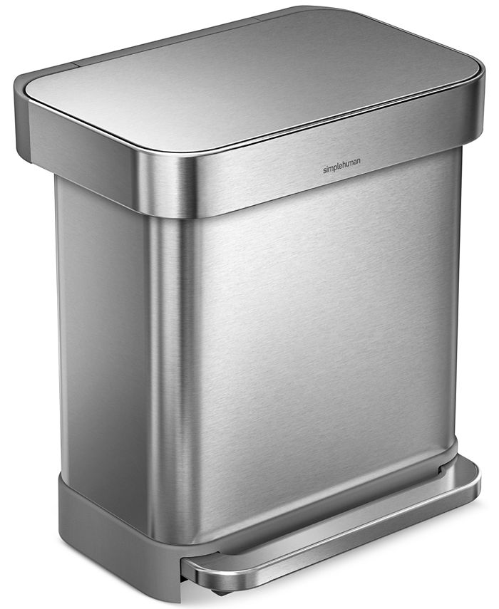 simplehuman Brushed Stainless Steel 30L Trash Can & Reviews - Home - Macy's 30l Stainless Steel Trash Can