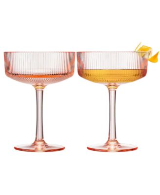 Небьющиеся бокалы-купе The Wine Savant Khen в стиле ар-деко, набор из 2 бокалов