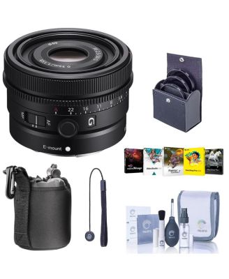 Объектив Sony FE 50mm f/2.5 G для Sony E, Комплект с 49-миллиметровым фильтром, Набор для чистки, Чехол для объектива, Фиксатор крышки объектива, Комплект программного обеспечения для ПК черный