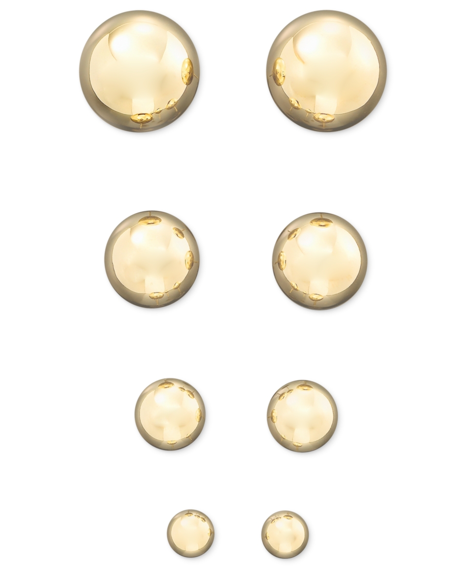 14k Yellow Gold Ball Stud Earrings (4   10mm)   Earrings   Jewelry