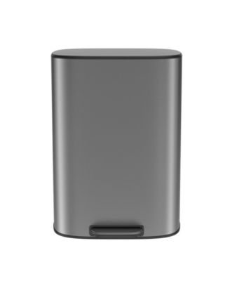 Кухонное мусорное ведро Streamdale объемом 13 галлонов из нержавеющей стали с мягким закрытием