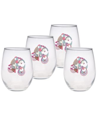 Бокалы для вина Frank Lloyd Wright Hoffman Rug без ножек, набор из 4 бокалов