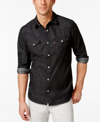 macys mens denim shirt