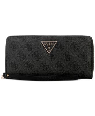 Женский кошелек GUESS Laurel II большого размера на молнии, черный