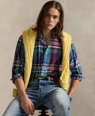 Мужская оксфордская рубашка Polo Ralph Lauren в клетку на заказ