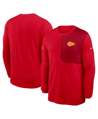 Мужская красная футболка с длинным рукавом Nike Kansas City Chiefs Sideline Coach UV Performance от Nike