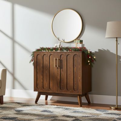 Современный кухонный шкаф CASAINC середины века с регулируемыми полками и ножками из цельного дерева