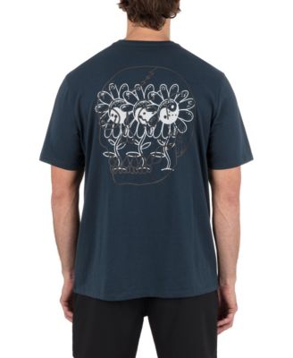 Мужская футболка с коротким рукавом Hurley с черепами и цветами