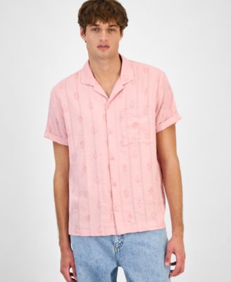 Мужская рубашка Sun + Stone в спортивном стиле Seersucker Camp, эксклюзив Macy's