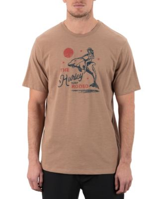 Мужская футболка Hurley Ocean Rodeo Slub с коротким рукавом коричневого цвета