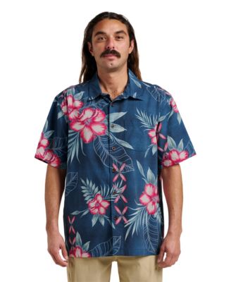 Мужская рубашка комфортного кроя Quiksilver Waterman синего цвета