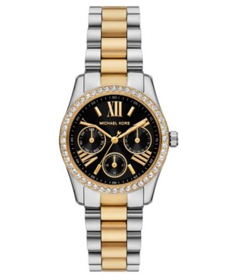 Женские многофункциональные двухцветные часы Michael Kors Lexington Lux из нержавеющей стали, 34 мм