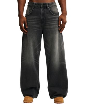 Мужские мешковатые джинсы-баллоны ИЗ ХЛОПКА черного цвета