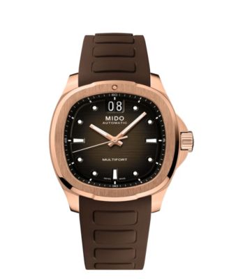 Швейцарские часы с автоподзаводом Mido Unisex Multifort Brown, 40 мм коричневые