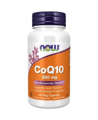 Now Foods Coq10, 200 мг, 60 капсул без цвета