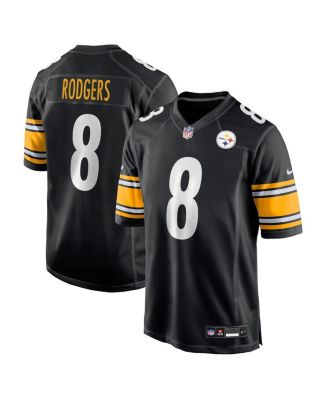 Мужская футболка Nike Aaron Rodgers Black для игры в Pittsburgh Steelers