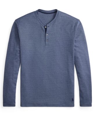 Мужская ночная рубашка Polo Ralph Lauren с длинным рукавом в елочку от Henley