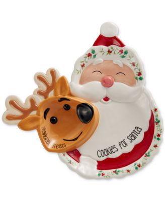 Тарелка для печенья Winterberry Santa & Reindeer