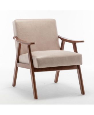 Современный стул середины века с каркасом из цельного дерева