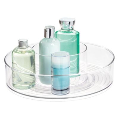 IDesign 12-дюймовая разделительная кровать Lazy Susan для хранения в ванной комнате - Прозрачная