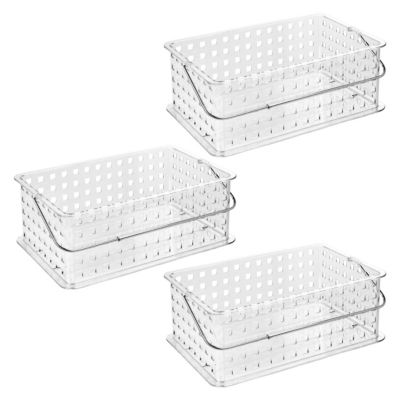 Дизайнерский набор IDesign из 3-х больших штабелируемых корзин для душа Caddy