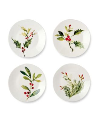 Сертифицированные международные десертные тарелки Holly Vines, набор из 4-х