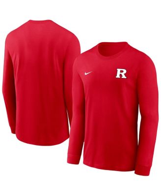 Мужская футболка Nike Scarlet Rutgers Scarlet Knights Legend Dri-FIT с длинным рукавом красного цвета