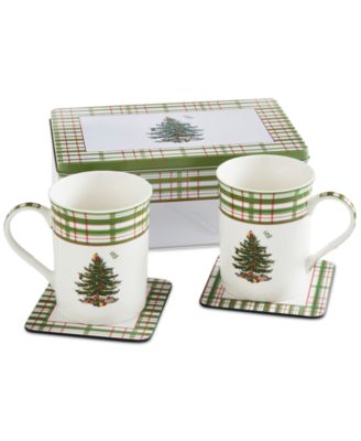 Ежегодный набор кружек и оловянных подставок для рождественской елки Spode из 5 предметов