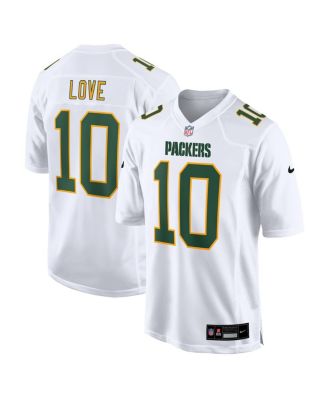 Мужская футболка Nike Jordan Love White Green Bay Packers Fashion Game