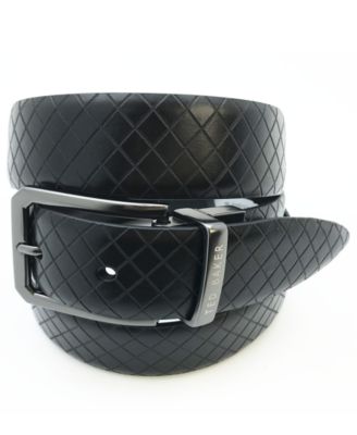 Мужской ремень из черной тисненой кожи от Ted Baker
