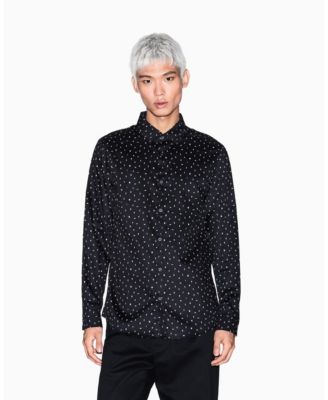 Мужская рубашка из атласной ткани с буквенным логотипом A|X Armani Exchange multi