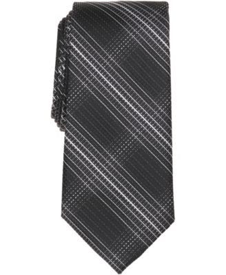 Мужской галстук в клетку Borlan от Perry Ellis Portfolio черного цвета