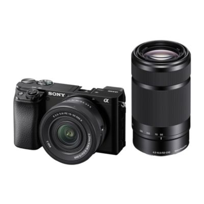 Беззеркальная камера Sony Alpha a6100 APS-C с объективами 16-50 мм M2 и 55-210 мм, черный
