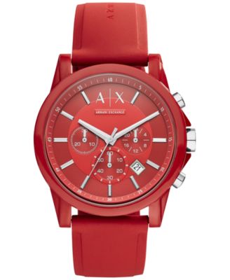 armani exchange red watch