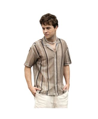 Мужская трикотажная рубашка оверсайз в полоску Campus Sutra