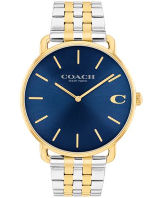 Мужские двухцветные часы-браслет COACH Elliot из нержавеющей стали, 43 мм