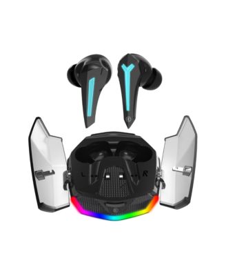 Беспроводные игровые наушники RadioShack с шумоподавлением и RGB светодиодной подсветкой с 22-часовым временем воспроизведения 3304450 Black черный