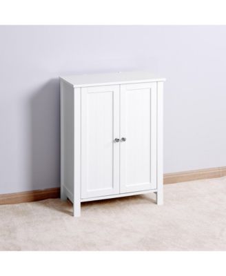 Напольный шкаф для ванной комнаты CASAINC с двойными дверцами из МДФ 1шт, регулируемой полкой и водонепроницаемой отделкой