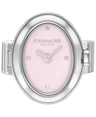 Женские часы-кольцо из нержавеющей стали COACH Sammy серебристого цвета, 18 мм