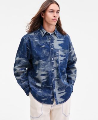 Мужская жаккардовая куртка HUGO от Hugo Boss из джинсовой ткани Ebalto от HUGO Boss